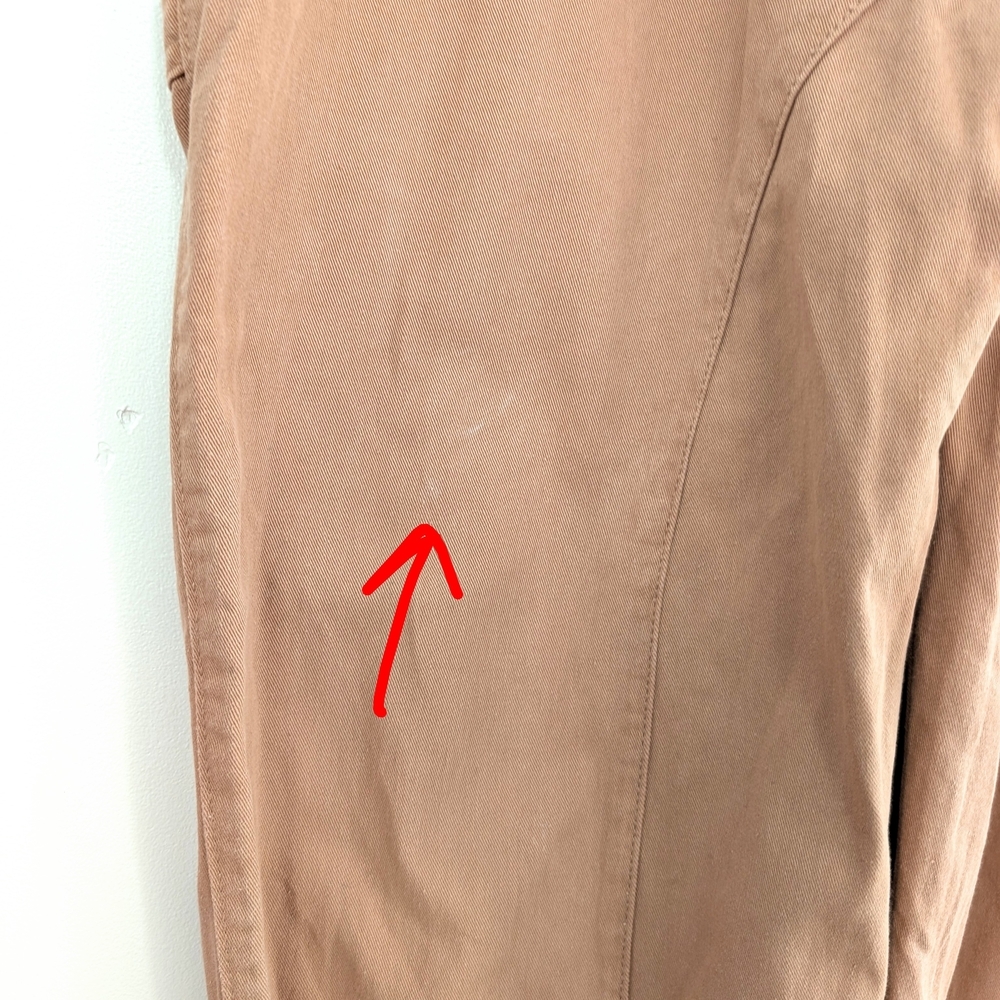 Oversized Tan Jumpsuit with Pockets Boho Cottacore Garden Workwear Size Small - Picture 13 of 13